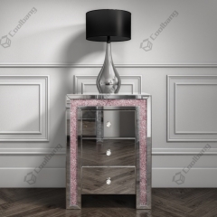 Luxury Style Crushed Diamond Bedside Table Nightstand