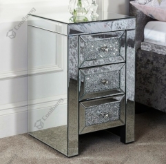 Luxury Style Crushed Diamond Bedside Table Nightstand