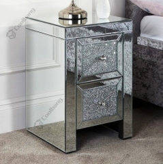 Luxury Style Crushed Diamond Bedside Table Nightstand