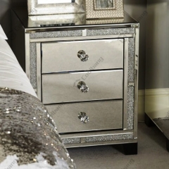 Luxury Style Crushed Diamond Bedside Table Nightstand