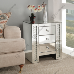 Luxury Style Crushed Diamond Bedside Table Nightstand