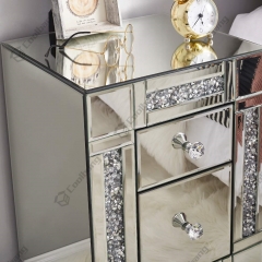 Luxury Style Crushed Diamond Bedside Table Nightstand