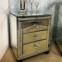 Luxury Style Crushed Diamond Bedside Table Nightstand