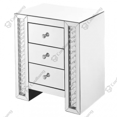 Luxury Style Crushed Diamond Bedside Table Nightstand