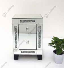 Luxury Style Crushed Diamond Bedside Table Nightstand