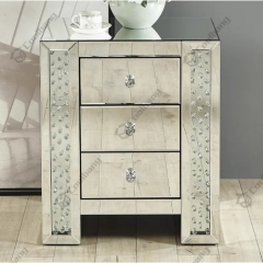 Luxury Style Crushed Diamond Bedside Table Nightstand