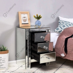 Luxury Style Crushed Diamond Bedside Table Nightstand