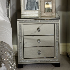 Luxury Style Crushed Diamond Bedside Table Nightstand