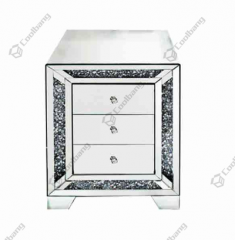 Luxury Style Crushed Diamond Bedside Table Nightstand