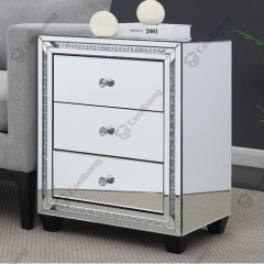 Luxury Style Crushed Diamond Bedside Table Nightstand