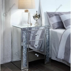 Luxury Style Crushed Diamond Bedside Table Nightstand