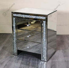 Luxury Style Crushed Diamond Bedside Table Nightstand