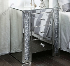 Luxury Style Crushed Diamond Bedside Table Nightstand