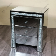 Luxury Style Crushed Diamond Bedside Table Nightstand