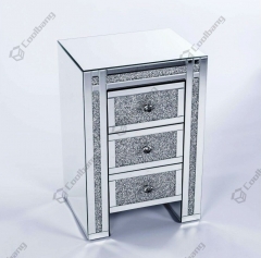 Luxury Style Crushed Diamond Bedside Table Nightstand