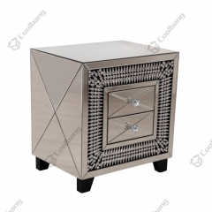 Luxury Style Crushed Diamond Bedside Table Nightstand