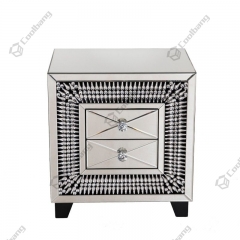 Luxury Style Crushed Diamond Bedside Table Nightstand