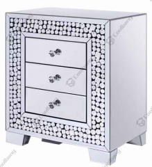 Luxury Style Crushed Diamond Bedside Table Nightstand