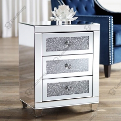 Luxury Style Crushed Diamond Bedside Table Nightstand