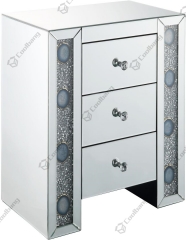 Luxury Style Crushed Diamond Bedside Table Nightstand