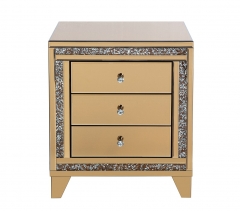 Luxury Style Crushed Diamond Bedside Table Nightstand