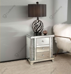 Luxury Style Crushed Diamond Bedside Table Nightstand