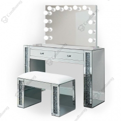 Modern Home Crushed Diamond Vanity Table Hollywood Dressing Table