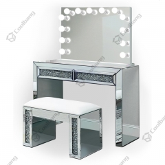 Modern Home Crushed Diamond Vanity Table Hollywood Dressing Table