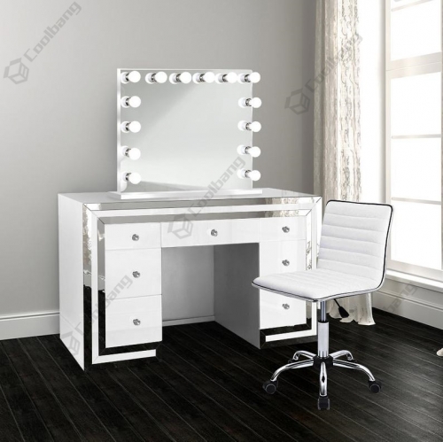 Modern Home Crushed Diamond Vanity Table Hollywood Dressing Table