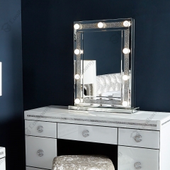 Modern Home Crushed Diamond Vanity Table Hollywood Dressing Table