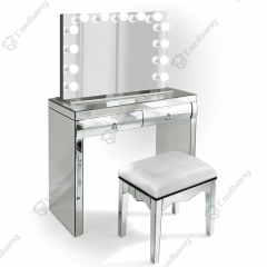 Modern Home Crushed Diamond Vanity Table Hollywood Dressing Table