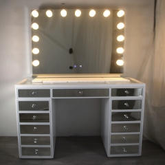 Modern Home Crushed Diamond Vanity Table Hollywood Dressing Table