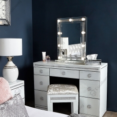 Modern Home Crushed Diamond Vanity Table Hollywood Dressing Table