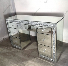 Modern Home Crushed Diamond Vanity Table Hollywood Dressing Table