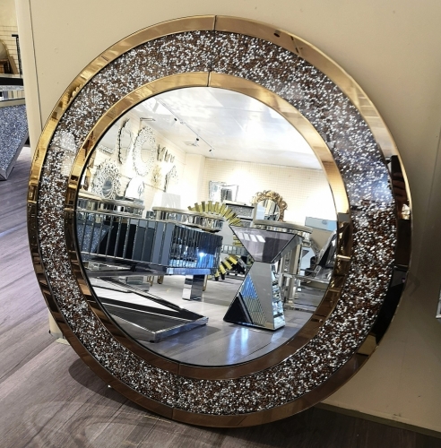 Modern Home Crushed Diamond Wall Mirror