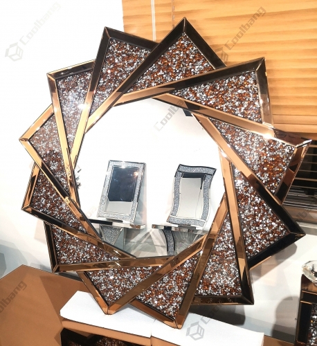 Modern Home Crushed Diamond Wall Mirror