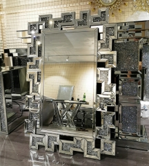 Modern Home Crushed Diamond Wall Mirror