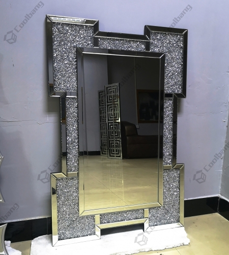 Modern Home Crushed Diamond Wall Mirror