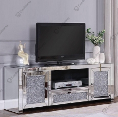 Living Room Crushed Diamond TV Unit Stand Table