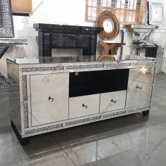 Living Room Crushed Diamond TV Unit Stand Table