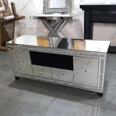 Living Room Crushed Diamond TV Unit Stand Table