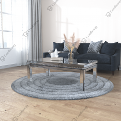 Modern Mirrored Crushed Diamond Living Room Large Tea Coffee Tables Round