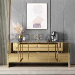 Silver Modern living room Mirrored Sideboard Cabinet