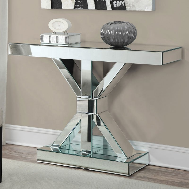 New Modern Sliver Mirrored Console Table For Living Room