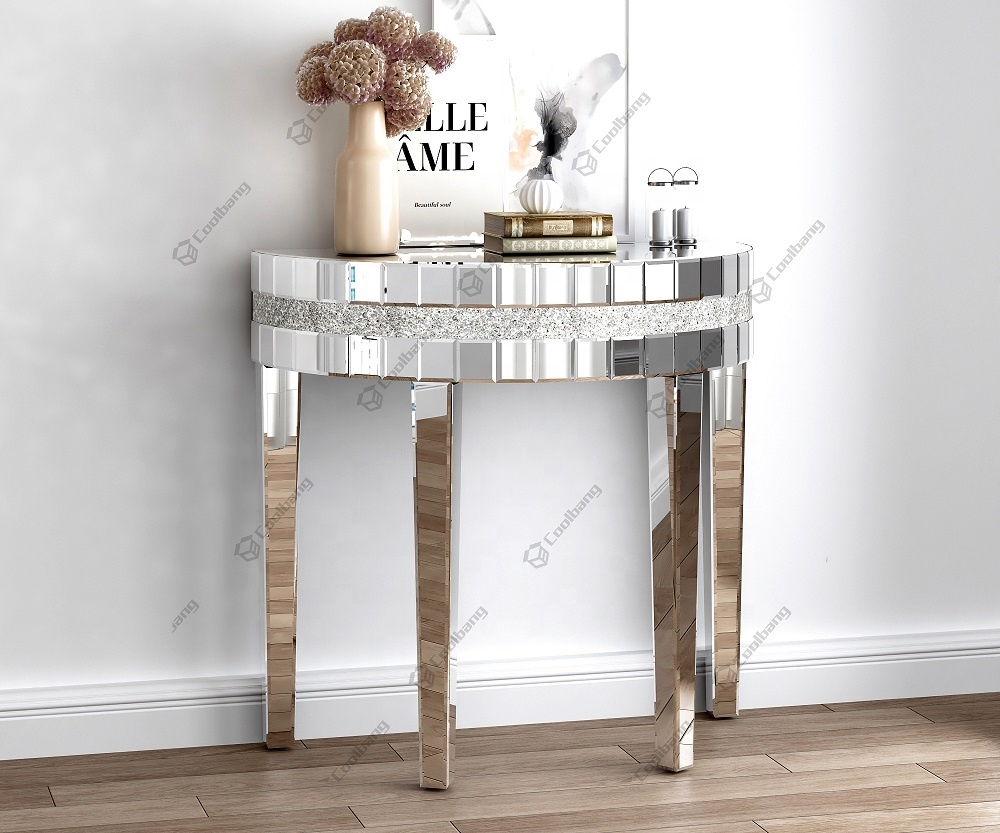 Cheap Price Small Round Mirrored Console Table