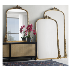Wholesale price stylish gold decorative floor mirror bedroom decorative PU Mirror Frame