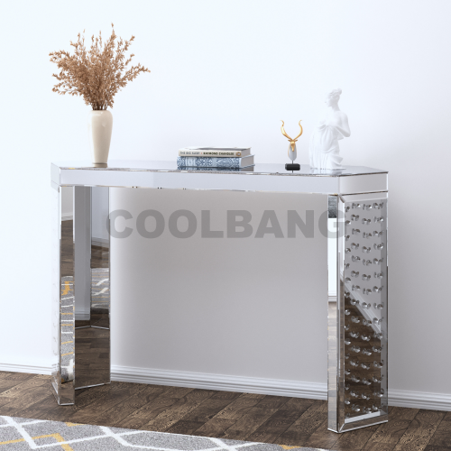 New Design Crystal Mirrored Console Table with Wall Mirror