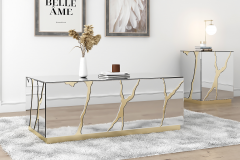 Modern Mirrored Style Hotel Luxury Living Room Coffee Table