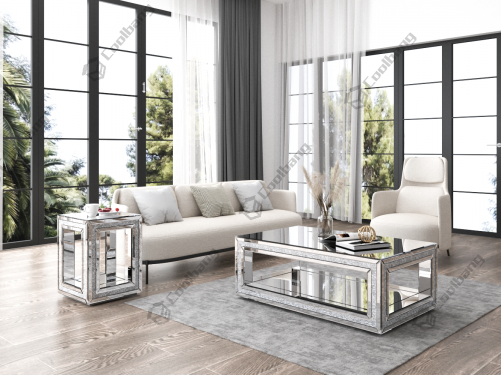 Modern Mirrored Style Hotel Luxury Living Room Coffee Table