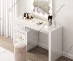 New design Bedroom Furniture Drawers Mirrored Dressing Table Modern with Stool